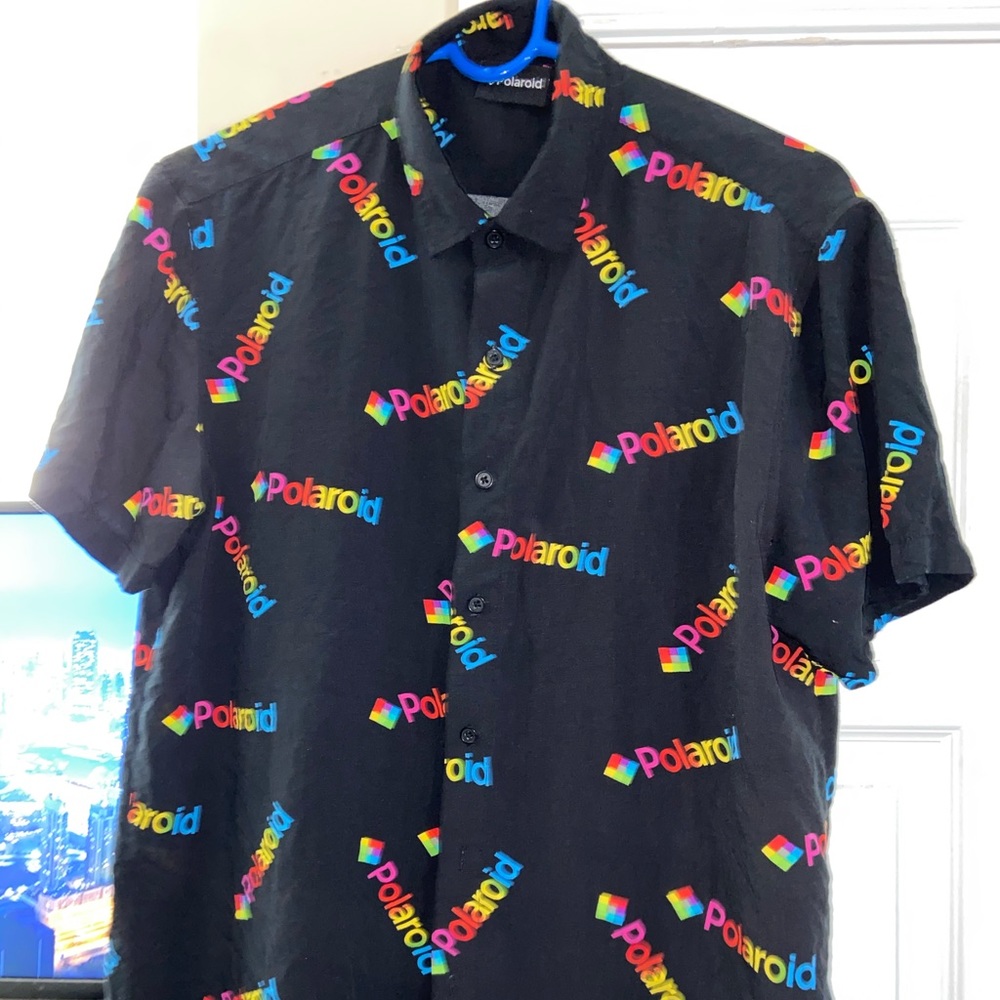 Men Button down Polaroid shirt